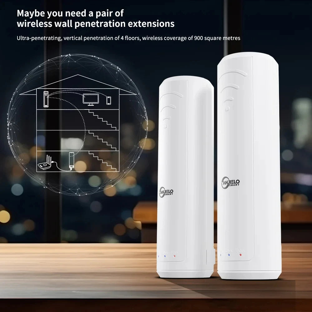 WiFi Halow Extender Amplifier 800M Long Distance High Performance Stable Suit for Home Office Outdoor Farm Portable