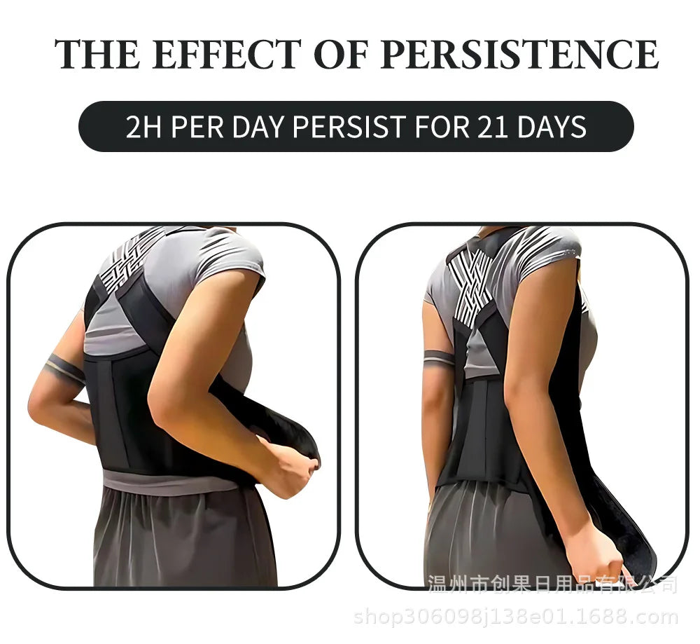 Posture Back Brace Adjustable Back Support Strap to Prevent Spinal Distortion and Hunchback for Men Women corrector de postura