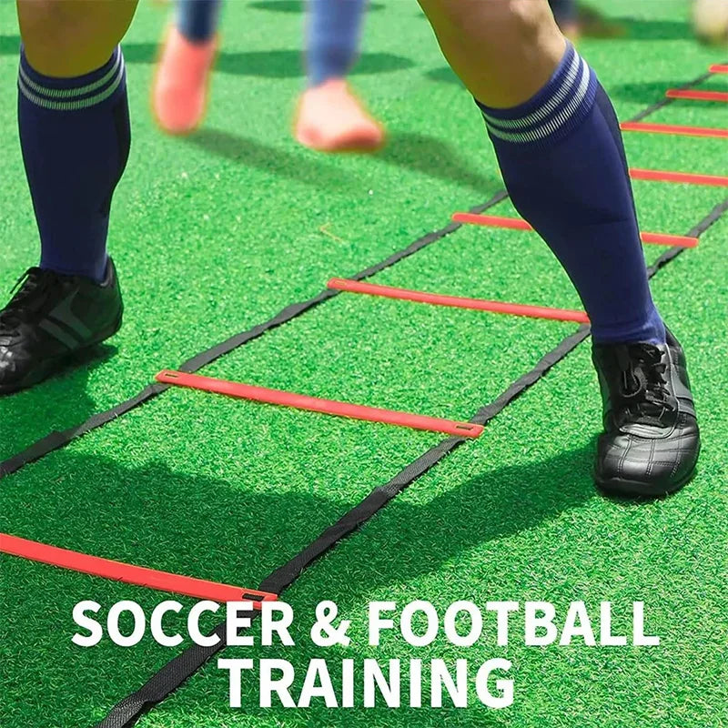 Sports Agility Ladder Football Adjustable Nylon Strap Jumping Ladder Speed Fitness Body Coordination Warm-Up Training Tool