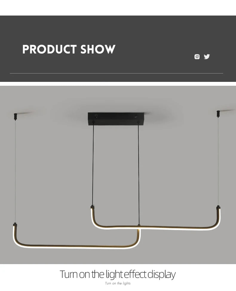 Modern Chandeliers Aluminum Dining Room LED Pendant Lamps Home Décor Bedroom Study Living RoomLighting Fixtures