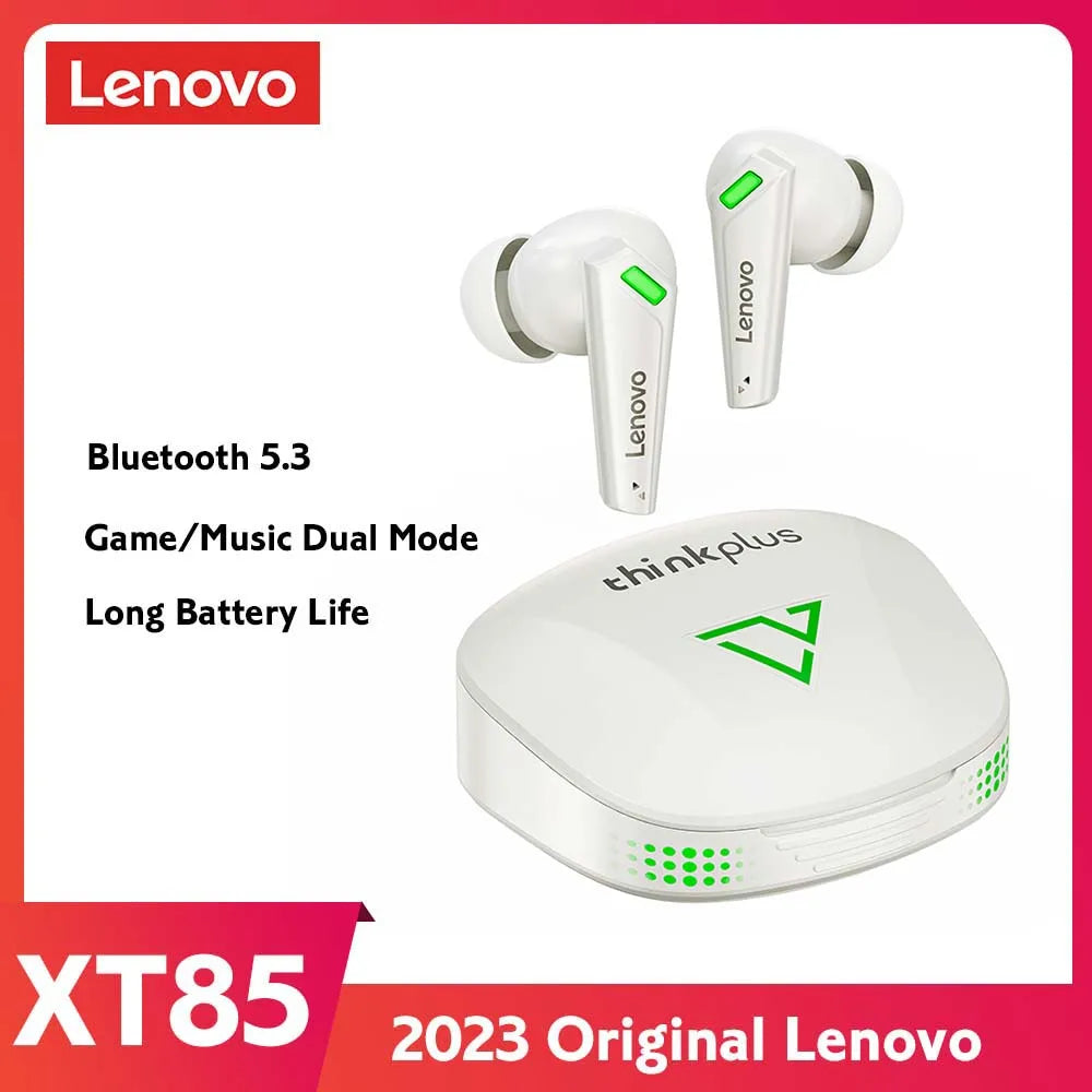 ERAZER XT85  Gaming Bluetooth 5.3 Earphone Wireless Headphones Stereo Sound Headsets with Mic Touch Control Lenovo Earbuds