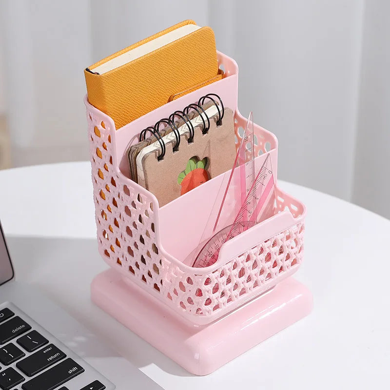 Stationery Desktop Organizer Storage Box for Pens Key Remote Control Jewelry Cosmetic Storage Home Office Stand Desktop Tidy