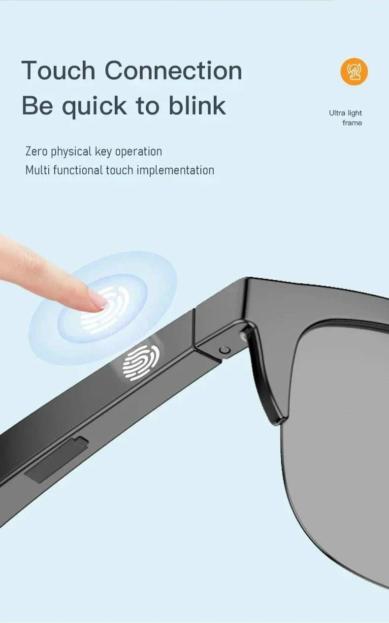 Xiaomi MIJIA Smart Sunglasses Glasses Bluetooth Call Outdoor Sports Headphones HIFI Blue Light Waterproof Anti-UV For Men Women