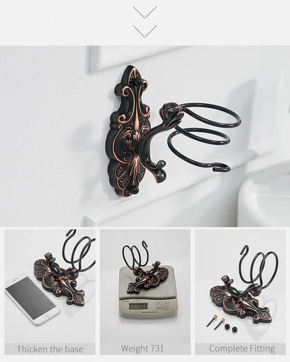 Robe Hooks European Style Brass Black Hangers For Clothes Towel Rack Clothes Hook Home Decoration Bathroom Hardware Set WF-88801