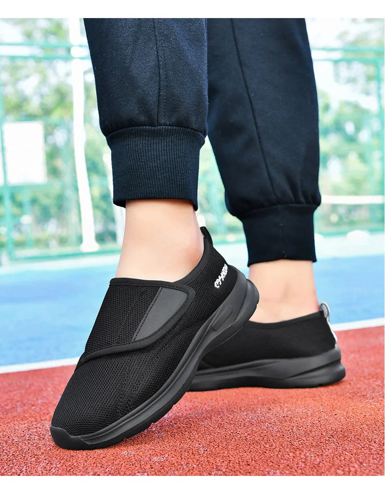 Diabetic Shoes for Men Wide Width Walking Shoes Slip-On Orthopedic Shoes for Swollen Feet Foot Pain Relief Cushion Sneakers