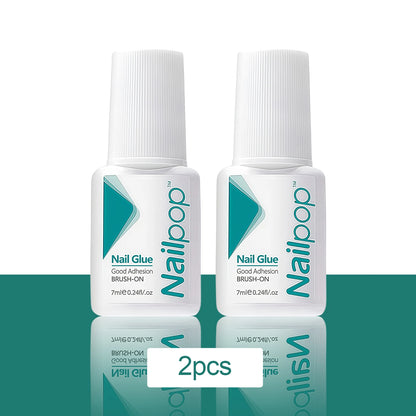 Nailpop Nail Glue 2/5PCS Strong Adhesive Fast Drying Long Lasting Transparent Acrylic Glue for Artificial Nails Nail Art Tools