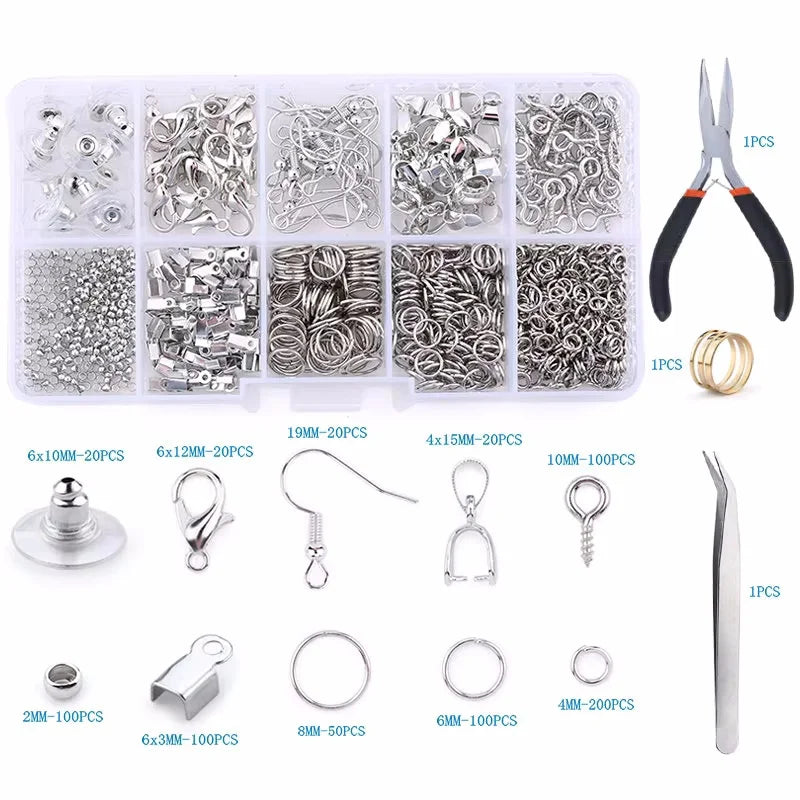 Jewelry Making Supplies Kit with Jewelry Making Tools Earring Charms Jewelry Wires Jewelry Findings Jewelry Making and Repair