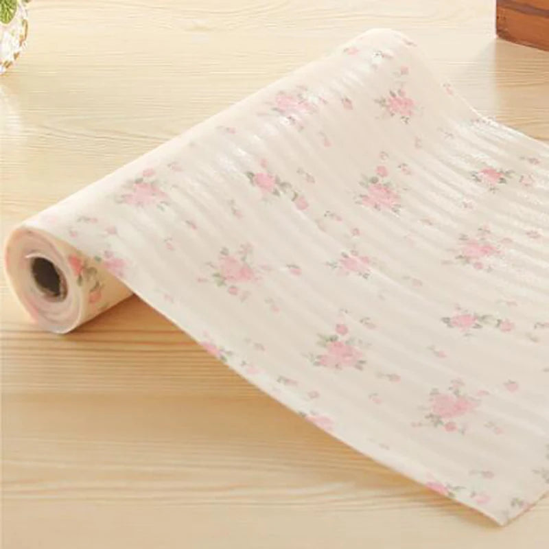 1 Roll Kitchen Sticker Table Mat Drawers Cabinet Shelf Liners Cupboard Placemat Waterproof Oil Proof Shoes Cabinet Mats