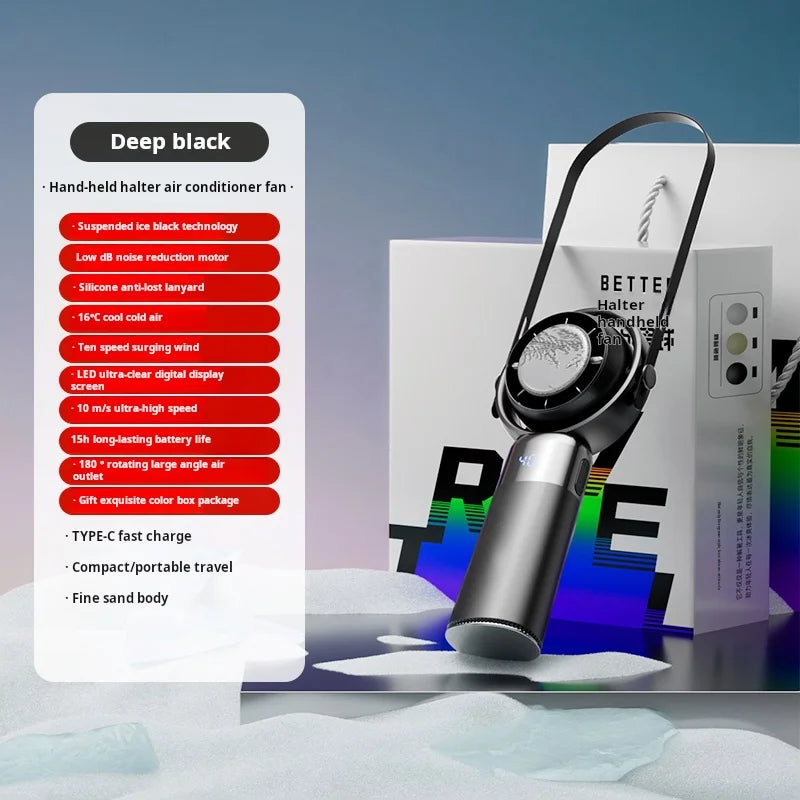 Handheld Fan High Speed Fan Handheld Outdoor Portable Fan Rechargeable Model Digital LifeDisplay Model Strong Wind Long Battery