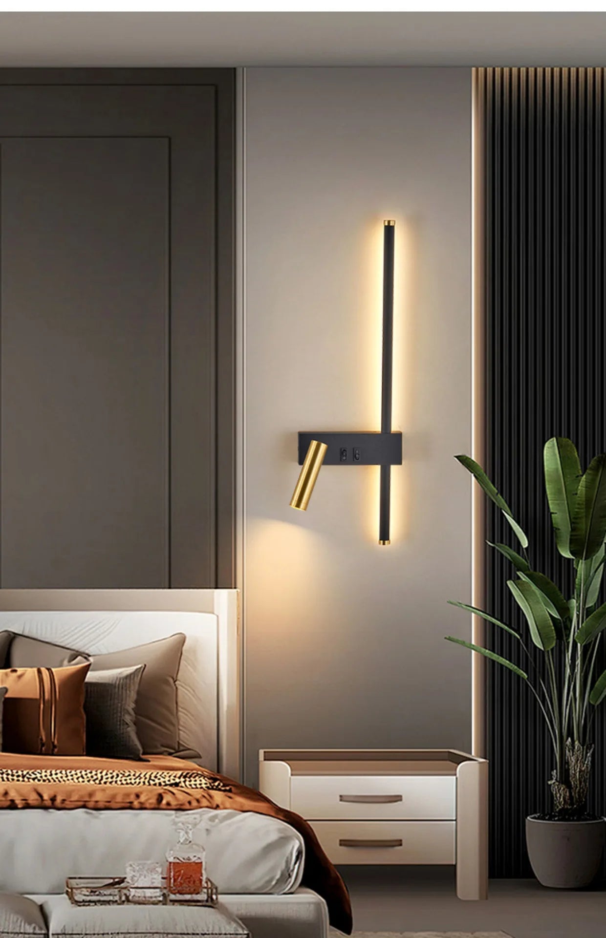 Wall lamp Nordic modern creative led simple living room sofa background wall decorative lamp reading lamp bedroom bedside lamp