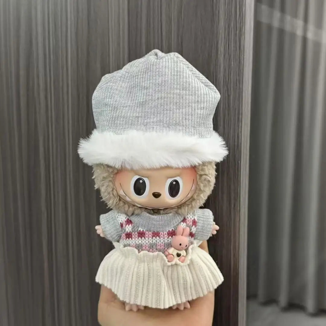 Labubu Doll Costume Set 15-17cm Cartoon Cute Dressing Up, Climbing Clothes Skirt Labubu Costume Accessories Replacement Props