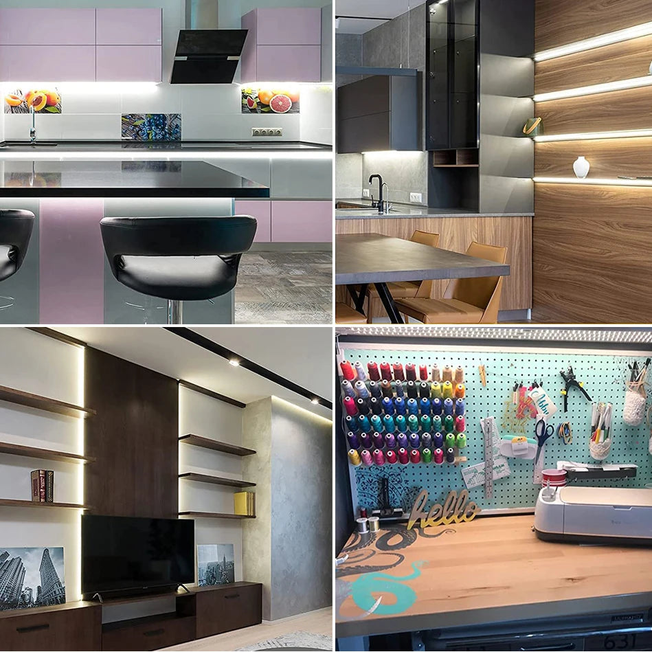 AA Battery Power Led Strip Light SMD2835 1-5M Flexible Lighting Ribbon Tape White/Warm White Strip Cabinet Lights Backlight