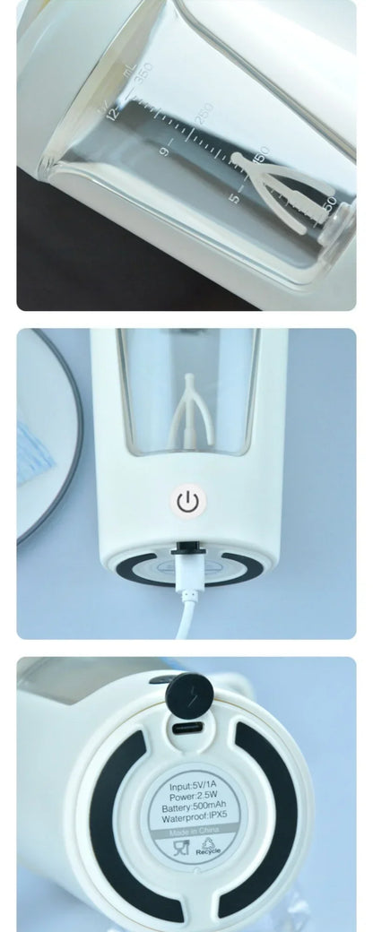 450ML Blenders Cup Electric Mixing Cup Portable Protein Powder Shaker Bottle Rechargeable Coffee Milk Cup Sports Fitness Kettle