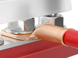 150A Terminal Bus Bar 5*M8 Studs Battery Power Distribution Block Red Black 12V Car Busbars for Automotive Marine Boat