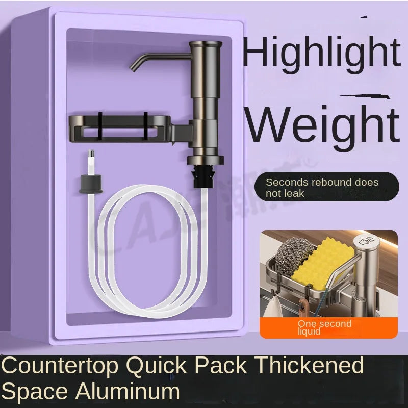 Kitchen sink soap dispenser sink detergent press household washing basin soap extension tube detergent pressurizer