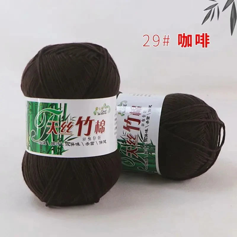 Tiansi Bamboo Cotton Yarn Bamboo Charcoal Cotton Hook Needle Thread Cotton Nitrile Woven Yarn DIY Weaving Material