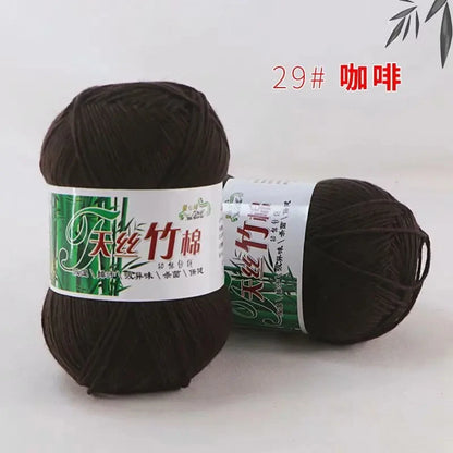 Tiansi Bamboo Cotton Yarn Bamboo Charcoal Cotton Hook Needle Thread Cotton Nitrile Woven Yarn DIY Weaving Material