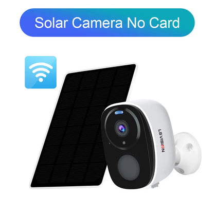 LS VISION 4MP Wireless Security Wifi Camera Outdoor Solar Battery Camera PIR Spotlight Security Solar Camera Security Protection