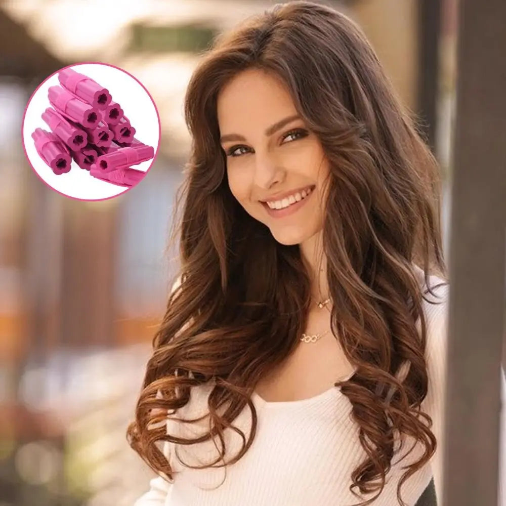 6Pcs Foam Hair Rollers Reusable Soft Sponge Rollers For Long Hairs No Clip Cozy Curlers Hair Styling Tools