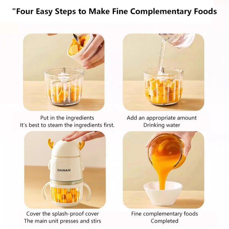 Multi functional food processor, household food processor, baby food grinder, garlic puree blender, kitchen tool