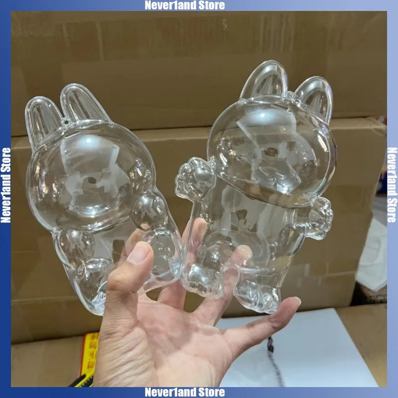 Labubu Transparent Protective Cover Stuffed Toys Cover Labubu I II Doll Display Bag Mini Portable Storage Box