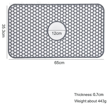 Sink Protectors for Kitchen Sink,Sink Mat,Grid Silicone Kitchen Sink Mat for Bottom of Stainless Steel Sink,Heat resistant mat