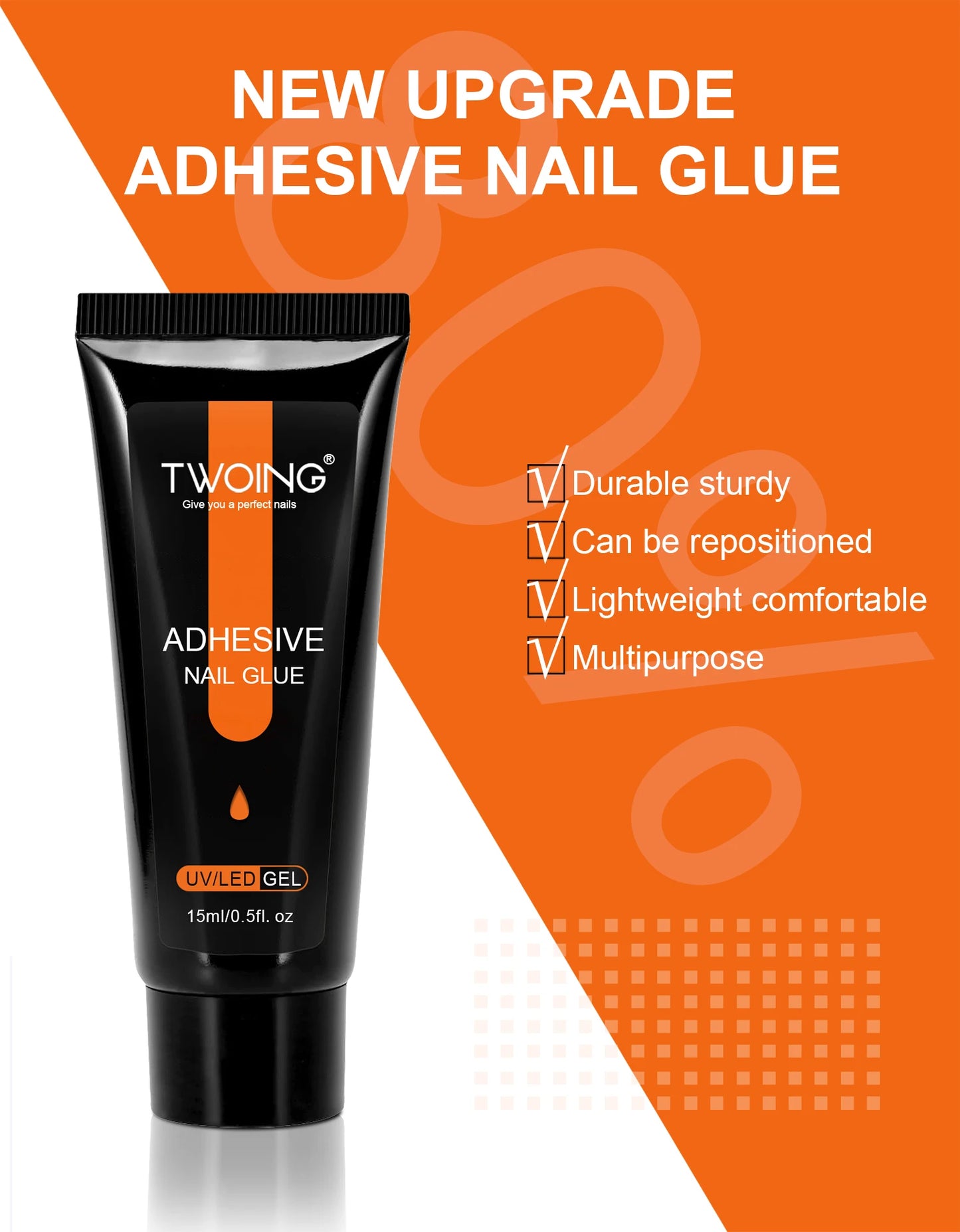 Nail Tips Glue Gel Strong Adhesive Nail Glue For False Nail Tips And Press On Nails DIY Rhinestone And Resin Gem For Nail Art