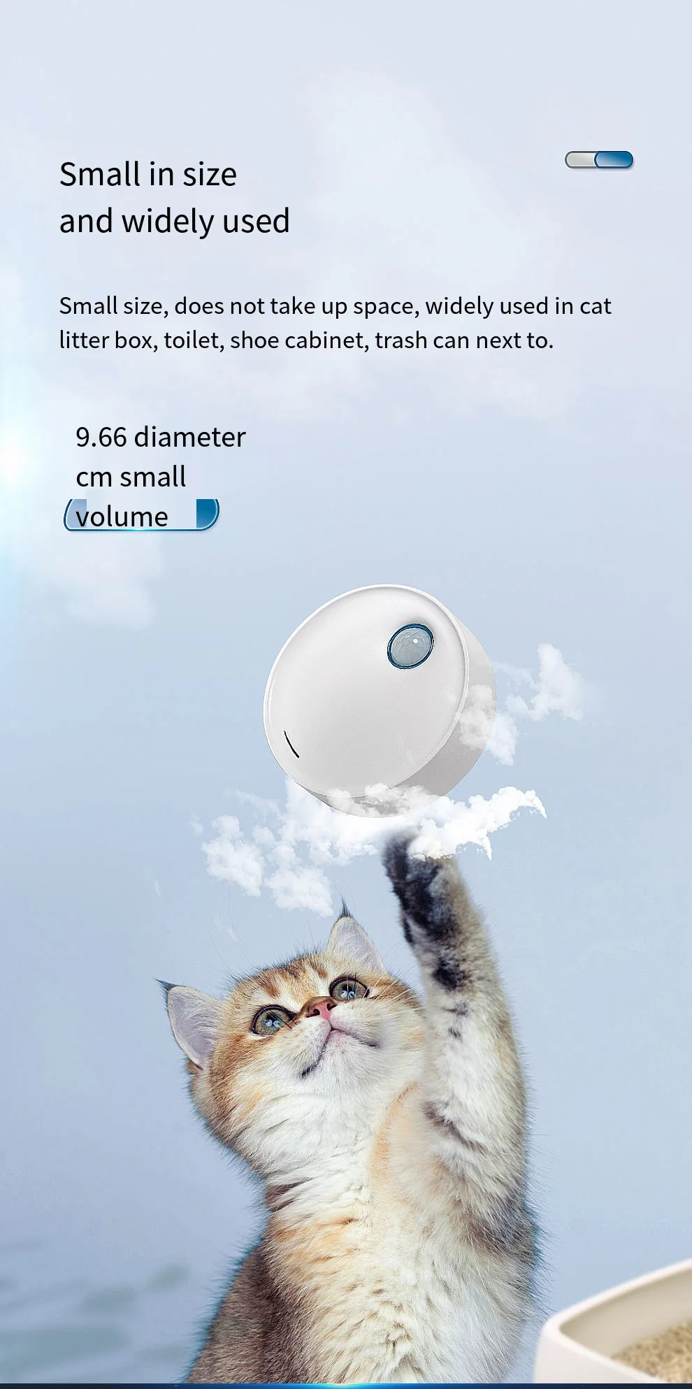 Smart Cat Odor Purifier For Cat Litter Box Deodorizer Pet Toilet Air Purifier Dog Cat Litter Deodorant gatos cats products