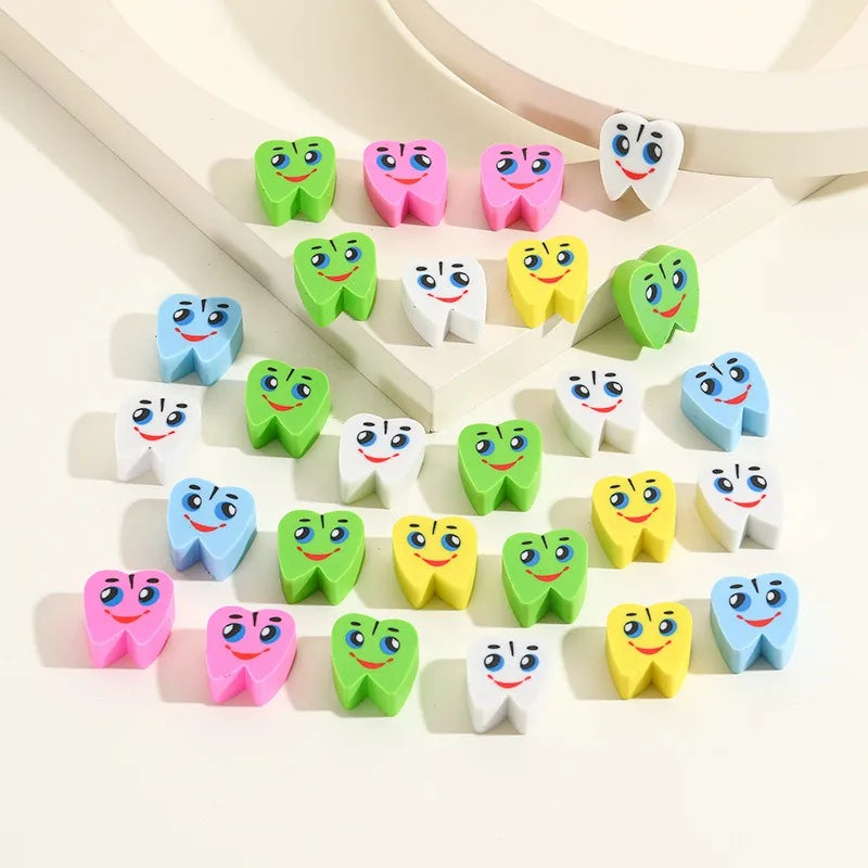20pcs/bag Dental Eraser Dental Clinic School Gifts Student Eraser Stationery Supplies Mini Eraser Stationery Supplies
