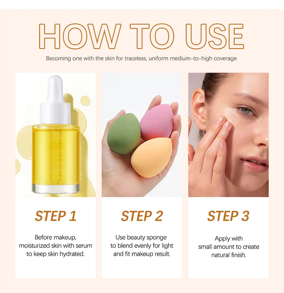 Make Up Foundation Cream for Face High Coverage Foundation Foundations Makeup Waterproof Korean Makeup Base Cosmetic Mist Cc Bb