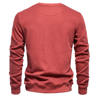 Pullover Streetwear Cotton Men's Sweatshirt Casual Solid Color Long Sleeve Spring Sweatshirt Men Quality Classic Mens Clothes