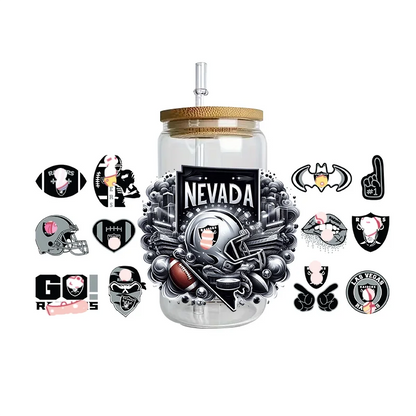 Sports Team Cup Wraps DIY Waterproof Easy To Use Custom Decals UV DTF Transfer Sticker For 16oz Libbey Glasses