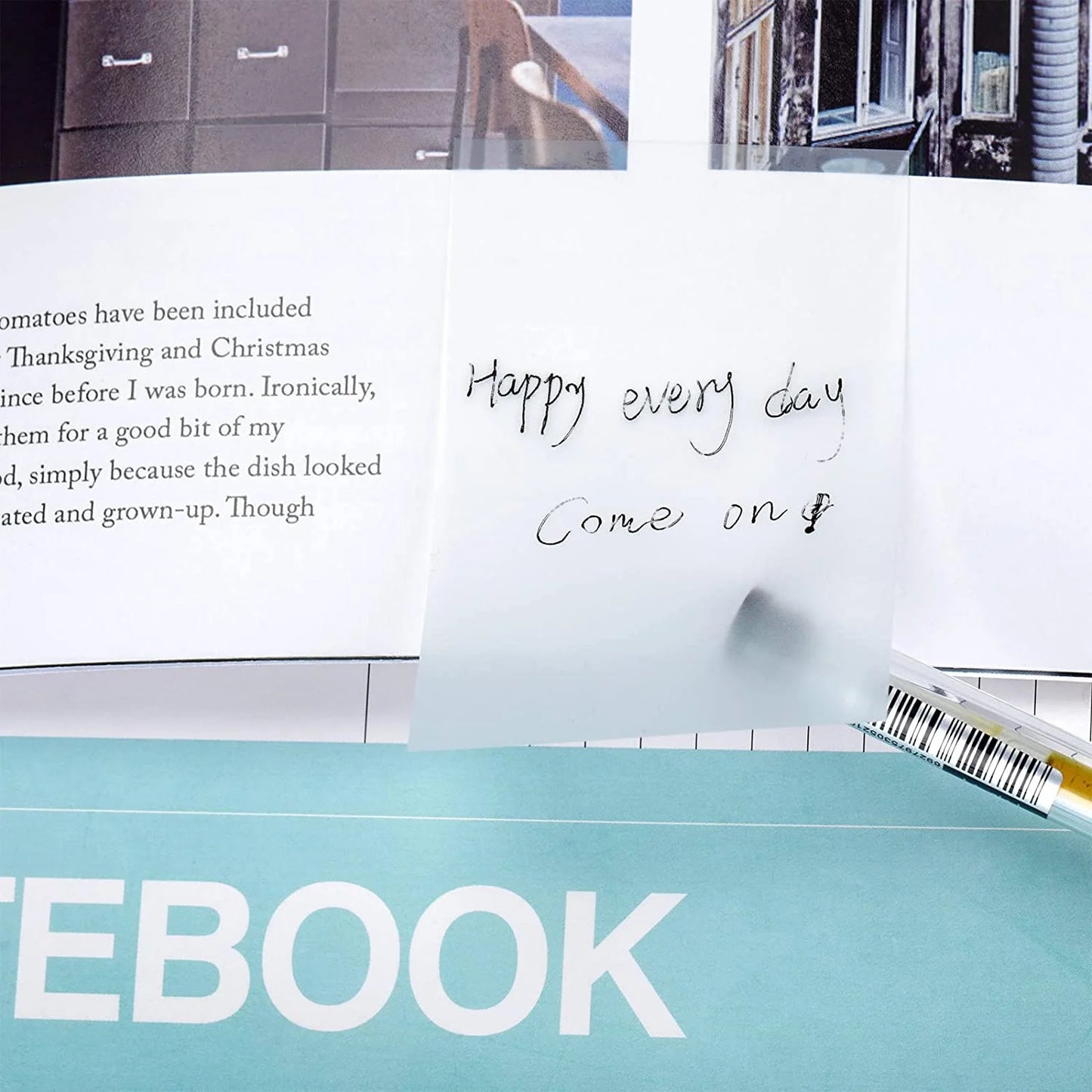 50 Sheets/pad Transparent Sticky Notes Pad Waterproof Self-Adhesive Clear Memo Message Reminder Home Office School Supplies