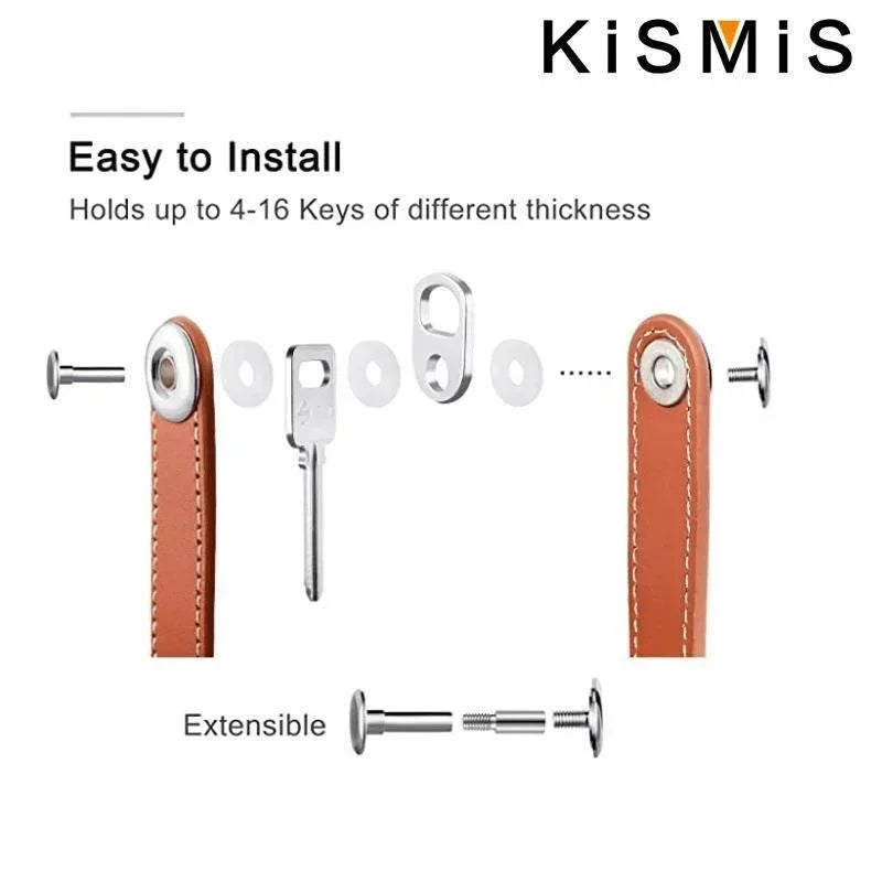 Car Key Pouch Storage Case Wallet Holder Keyring Collector Organizer Keychain Multifunctional Folding Pocket Keyholde