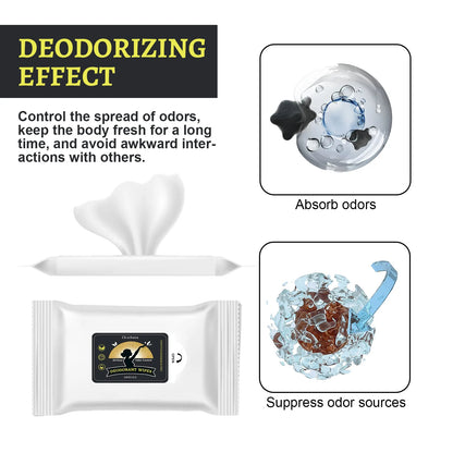 Body Odor Eliminator Effective Remove Bad Armpit Smell Fitness Sports Sweat Cleaning Wipes For Underarm Refreshing Care Product