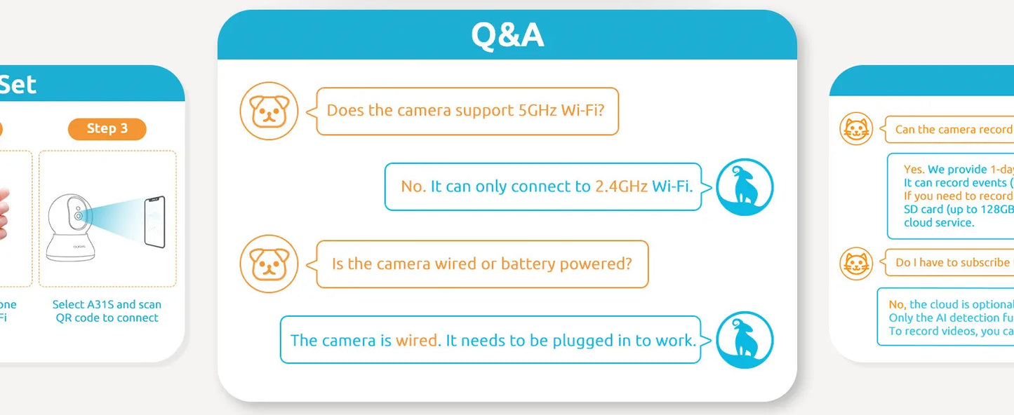 2 Pcs Blurams Indoor Security Camera 2K, Home Security Camera for Dog/Elder, Security Camera with One-Touch Call Update A31S-2pc