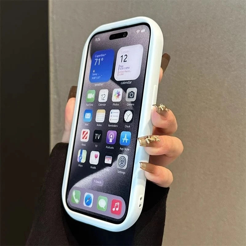 Cute Soft Silicone Candy Color Phone Case For iPhone 11 12 13 14 15 16 Pro Max Plus Shockproof Bumper Back Cases Cover
