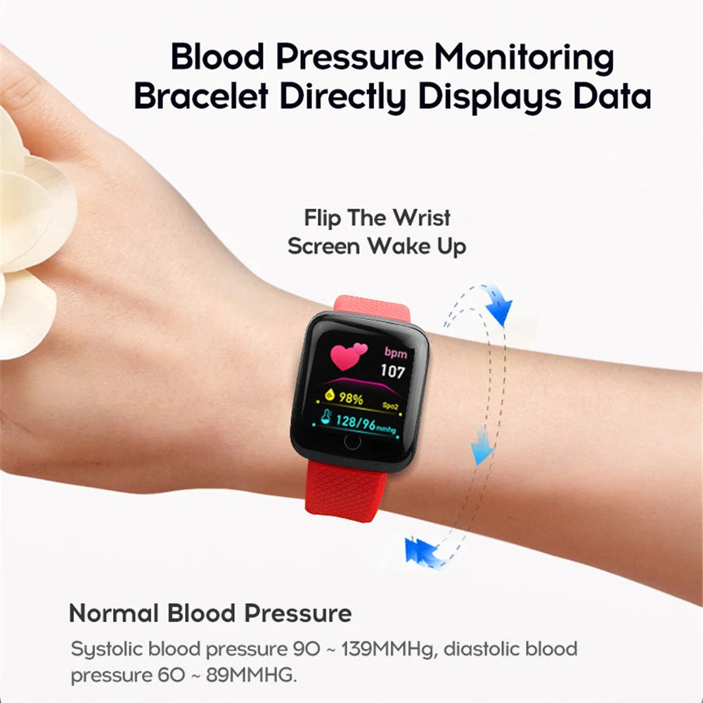 GPS Fitness Heart Rate Monitor Activity Tracker Waterproof Sleep Tracker Sport Bracelet Pedometer Step Calories Kids Smart Watch