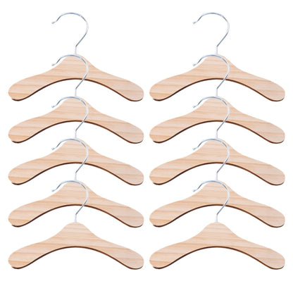 10 Pieces Wooden Pet Apparel Hangers Wooden Portable Clothes Hanger Durable Gift