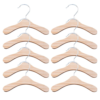 10 Pieces Wooden Pet Apparel Hangers Wooden Portable Clothes Hanger Durable Gift