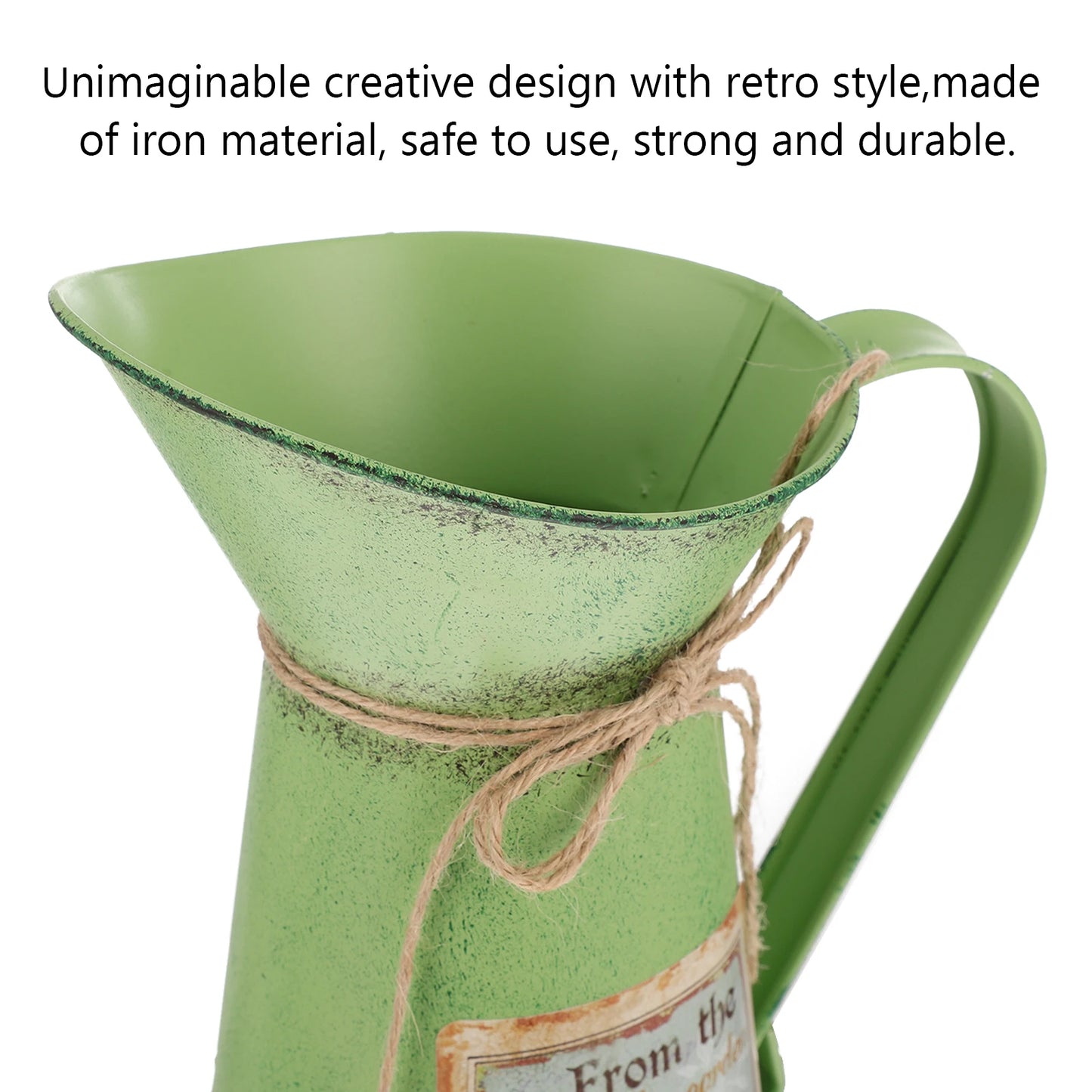 Tin Bucket Rustic Water Can Decor Decorative Toy Floral Containers Iron Farmhouse Retro Buckets