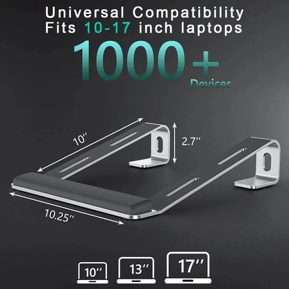 Ergonomic Laptop Stand Aluminum Alloy Laptop Stand Aluminum Portable Laptop Stand for Base with Wrist Pad