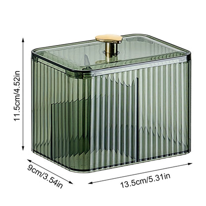 Automatic Cosmetic Makeup Cotton Box Press Type Cotton Pads Dispenser Wall Hanging Makeup Cotton Organizer Container Dispenser