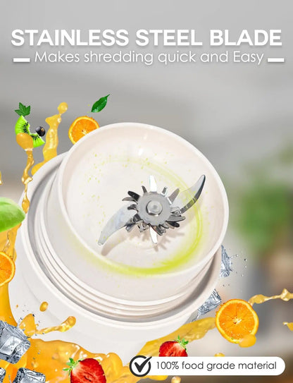 Vacuum Insulated Blender for Fruits and Vegetables - Rechargeable Portable Blenders with Stainless Steel Blade