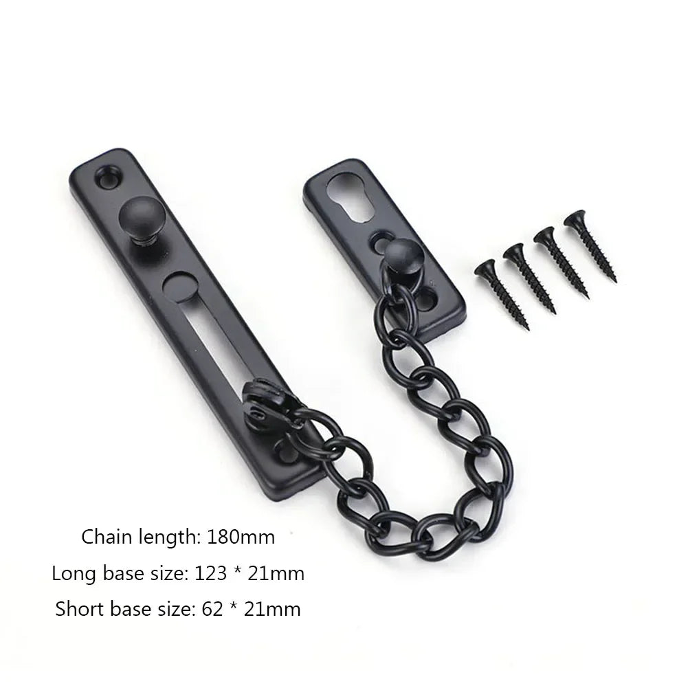 Door Chain with Lock Door Lock Bolt Chain Kids Safety Security Home Latch Buckle Guard Lock Anti-Theft Hotel Hardware Accessorie