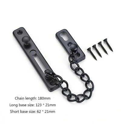 Door Chain with Lock Door Lock Bolt Chain Kids Safety Security Home Latch Buckle Guard Lock Anti-Theft Hotel Hardware Accessorie