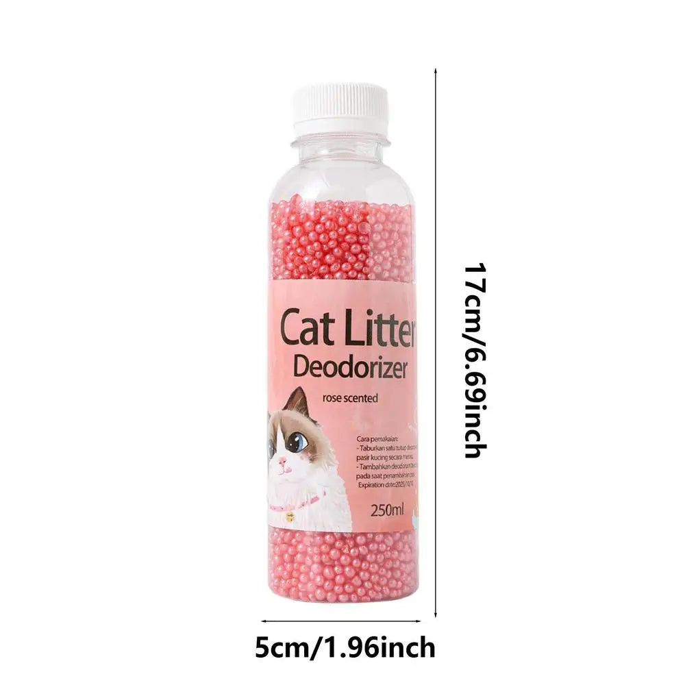 250ml Cat Litter Deodorant Beads For Kitten Toilet Artifact Pet Odor Activated Carbon Absorbs Cat Sand Stink Cleaning Supplies