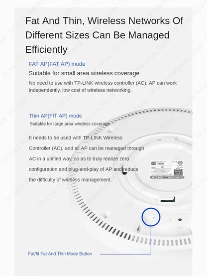TP-Link Wi-Fi7 BE5100 Ceiling Access Point Range Wireless AP 5G Router Signal Booster POE  Wifi Booste Extender Long Range