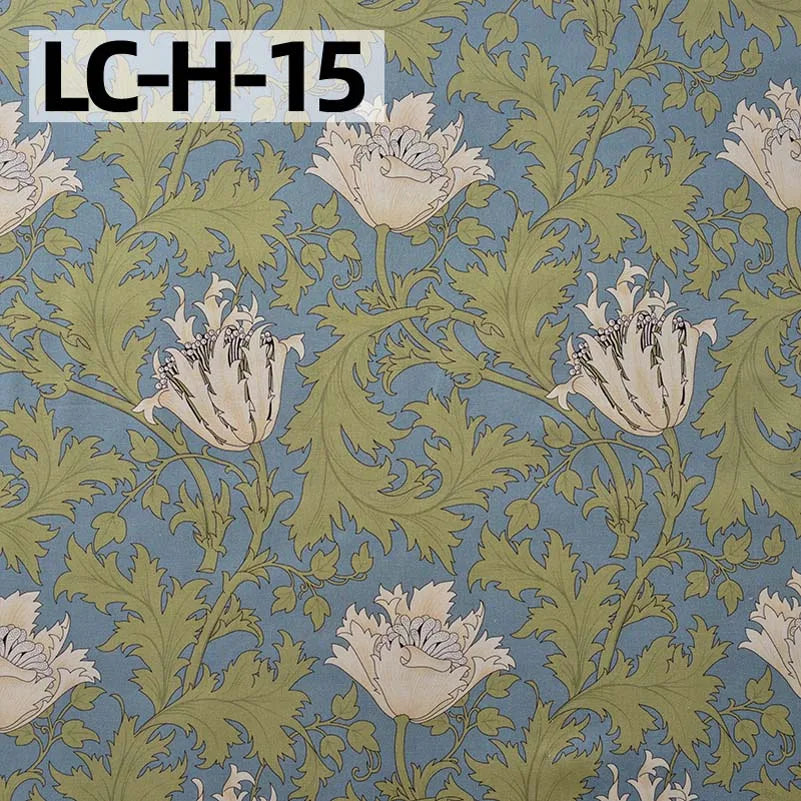 William Morris Fabric Cotton Digital Printing Classic Flower Printed Handmade Crafts Supplies Per Half Meter