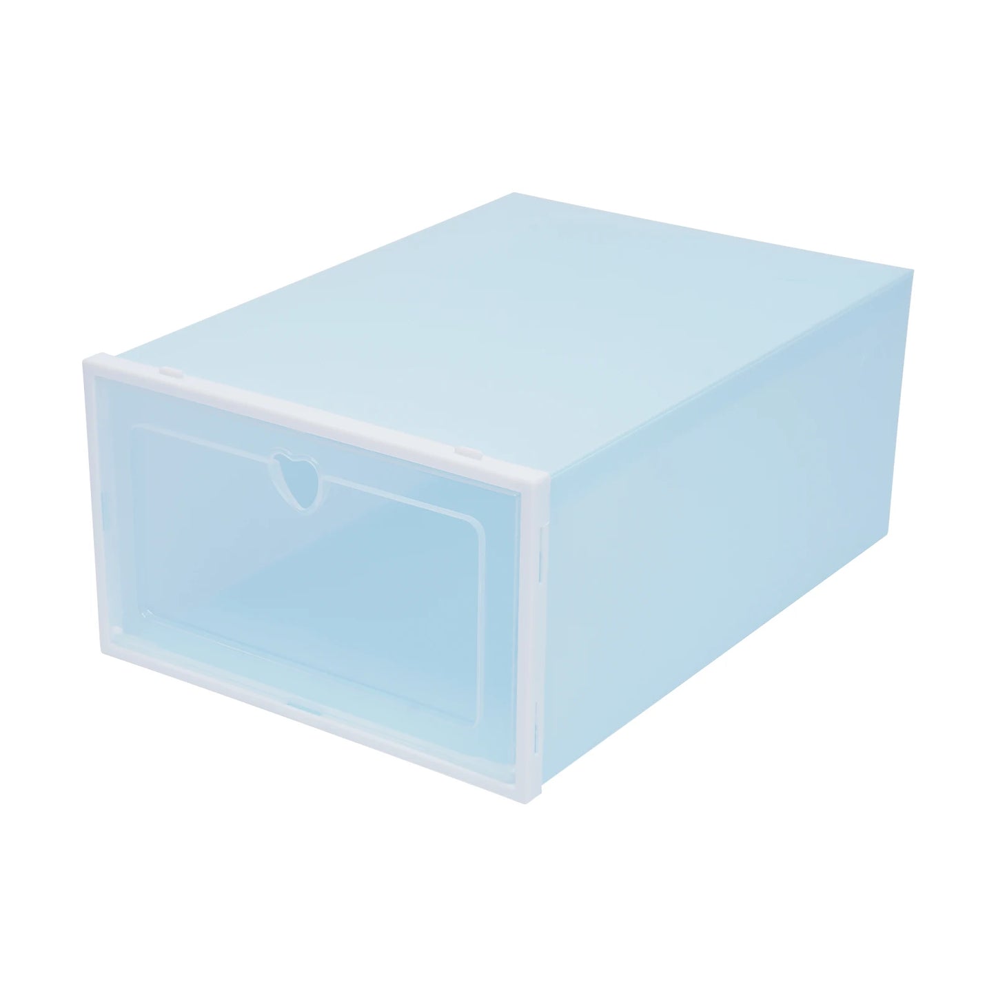 20Pcs Foldable Shoe Storage Boxes with Lids Transparent Stackable Containers Drawer Style PP Plastic Shoe Organizers